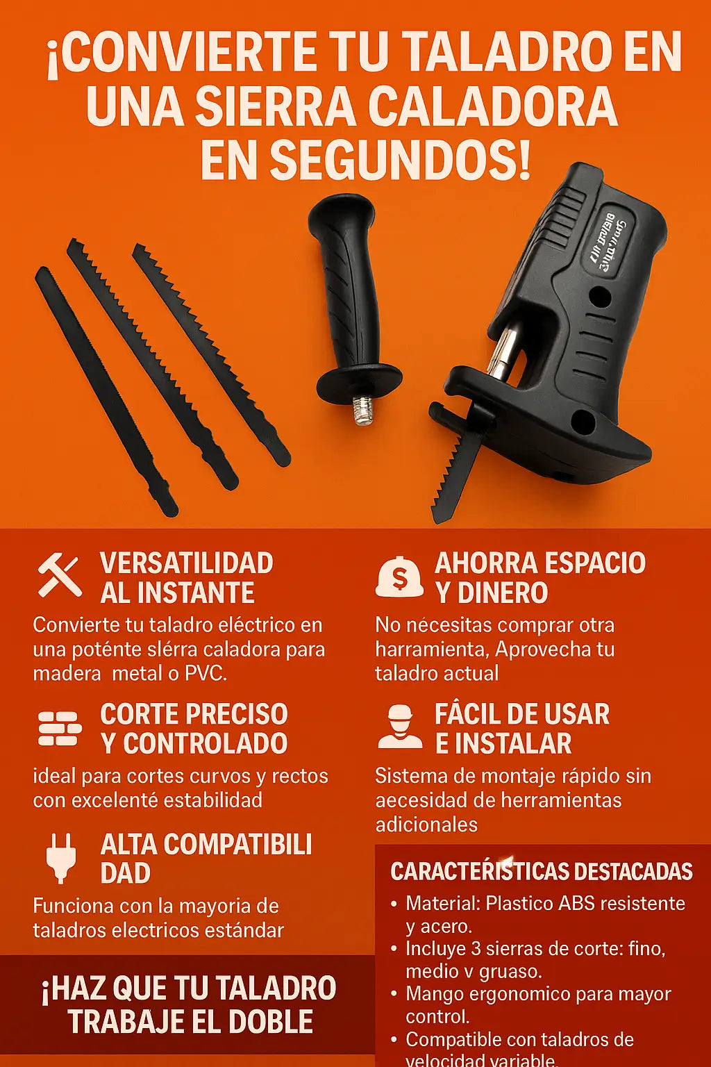 Switch Cut 3X – Convierte tu taladro en una sierra potente y versátil